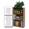 Modern Light Cherry Wooden 3-Tier Bookcase with Open Storage Shelves for Home or Office Use